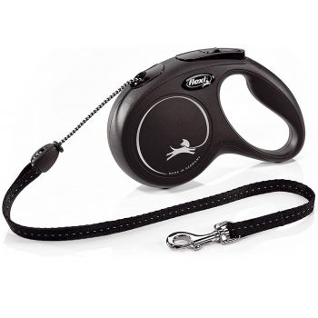 Повідець-рулетка Flexi New Classic M 5 м Чорний (4000498022627) | Фото 1