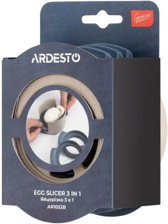 Купить кухонную принадлежность Яйцерізка 3 в 1 ARDESTO Gemini, сіро-синій (AR1052B) | Фото 1