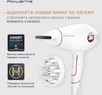 Фен ROWENTA VOLUMIZER HYBRID CV6135F0 | Фото 13