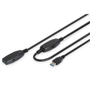 Подовжувач DIGITUS USB 3.0 Active Cable, A/M-A/F, 20 m (DA-73107) | Фото 1