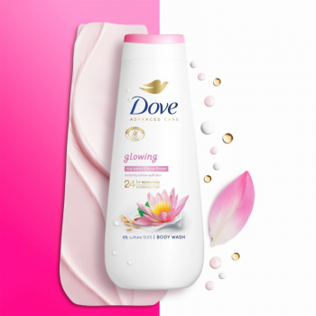 Крем-гель для душу DOVE Сяйво шкіри з квітами лотоса та рисовою водою 225мл | Фото 6