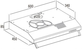 Купить вытяжку CATA LF 2060 X/L (2011317) | Фото 2