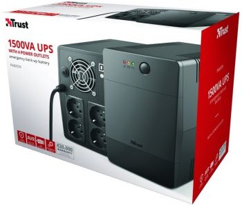 Купить источник бесперебойного питания (ИБП) ДБЖ TRUST Paxxon 1500VA UPS Black (23505_TRUST) | Фото 5