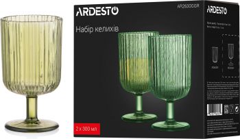 Набір бокалів ARDESTO, 300мл, 2шт, зелені (AR2630GGR) | Фото 4