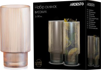 Набір стаканів високих ARDESTO, 380мл, 2шт, золотистий (AR2638GG) | Фото 4