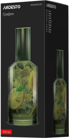 Купить кувшин и графин Графін Ardesto, 800мл, боросилікатне скло, зелений (AR2690GGR) | Фото 3