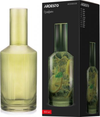 Купить кувшин и графин Графін Ardesto, 800мл, боросилікатне скло, зелений (AR2690GGR) | Фото 4