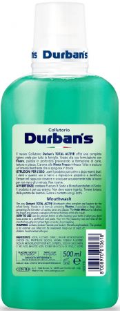 Ополіскувач для ротової порожнини Durban`s Тотал актив 500 мл (8008970010618) Ополіскувач для ротової порожнини Durban`s Тотал актив 500 мл (8008970010618) | Фото 2