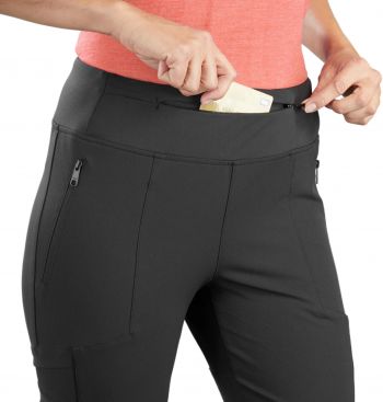 Легінси жіночі для трекінга Forclaz Travel 500 надміцні 8642109 L чорні | Фото 10