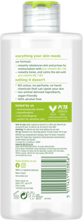 Тонік для обличчя заспокійливий Simple Soothing Facial Toner 200 мл (5011451103856) | Фото 2