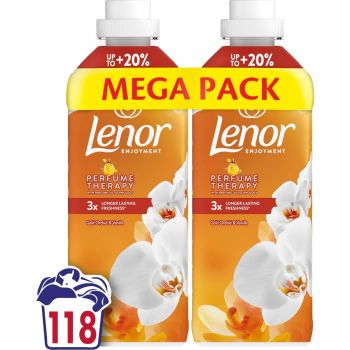 Кондиціонер для білизни Lenor орхідея та ваніль 2x1,239л (8700216880855) | Фото 1