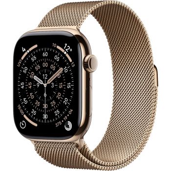 Смартгодинник APPLE Watch Series 11 GPS + Cellular 42mm Gold Titanium Case with Gold Milanese Loop (MF8Y4RK/A) Купить умные часы Смартгодинник APPLE Watch Series 11 GPS + Cellular 42mm Gold Titanium Case with Gold Milanese Loop (MF8Y4RK/A) | Фото 3