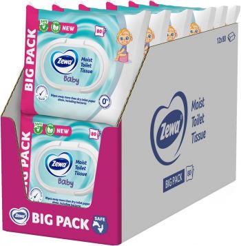 Туалетний вологий папір ZEWA Kids 80 шт  (7322541394275) | Фото 3