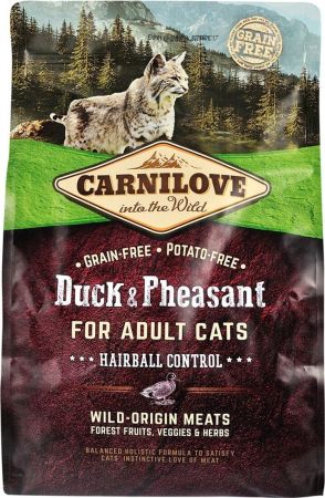 Сухий корм Carnilove Cat Duck & Pheasant Hairball Control для виведення волосяних грудок 2 кг (8595602512348) Сухий корм Carnilove Cat Duck & Pheasant Hairball Control для виведення волосяних грудок 2 кг (8595602512348) | Фото 2