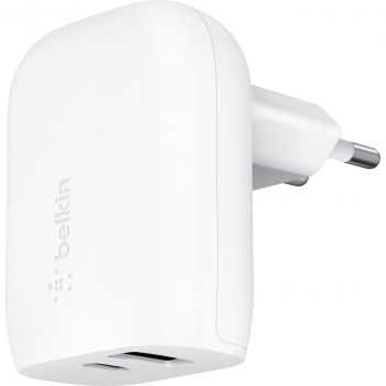 Зарядний пристрій BELKIN 37Вт USB-C PD PPS 25Вт, USB-A 12Вт, White (WCB007VFWH) | Фото 1