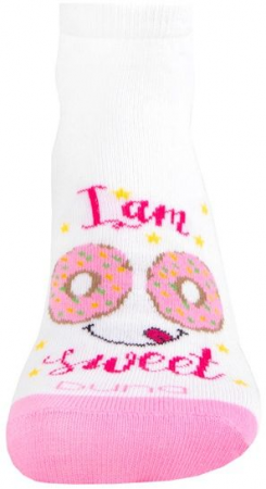 Шкарпетки дитячі Duna 38-40 1 пара біло-рожеві з принтом (4823094648790) | Фото 4