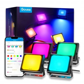 Набір настінних світильників Govee H7060 RGBICWW LED Smart Flood Lights Чорний (H7060311) Набір настінних світильників Govee H7060 RGBICWW LED Smart Flood Lights Чорний (H7060311) | Фото 2