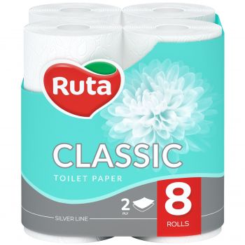 Ruta Папір туалетний Classic 8 шт білий 2-шаровий (4820023740488) | Фото 2