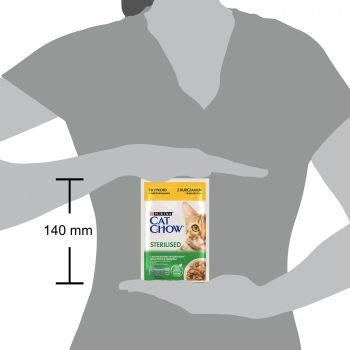 Purina Cat Chow Sterilized Для стерилізованих котів. З куркою та баклажанами в желе 85 г (7613037025644) | Фото 5
