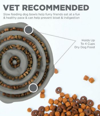 Миска-лабіринт для собак Outward Hound Fun Feeder Дроп велика сіра (oh69892) | Фото 3