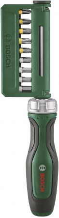 Викрутка BOSCH з тріскачкою та 18-ма насадками (1.600.A02.Z9A) Викрутка BOSCH з тріскачкою та 18-ма насадками (1.600.A02.Z9A) | Фото 2