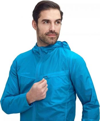 Куртка для туризму Mammut (1012-00110) Convey WB Hooded Jacket Men 2021 gentian S блакитний | Фото 3