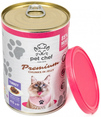Вологий корм для котів Pet Chef з Індичкою 415 г (4820255193595) | Фото 3