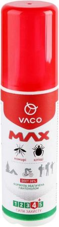 Vaco MAX Cпрей від комарів, кліщів і мошок DEET 30% з пантенолом, 80 мл (5901821952590) Vaco MAX Cпрей від комарів, кліщів і мошок DEET 30% з пантенолом, 80 мл (5901821952590) | Фото 5
