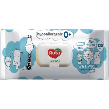 Серветки вологі дитячі Ruta Selecta 120шт (4820202895343) | Фото 1