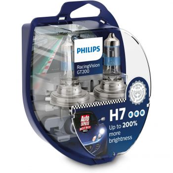 Лампа Philips галогенова 12V H7 55W Px26D Racing Vision Gt200 (2шт) (PS_12972_RGT_S2) | Фото 1