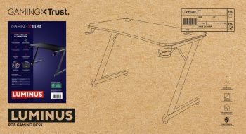 Купить компьютерный и офисный стол Ігровий стіл TRUST GXT 709W Luminus RGB Black (25184_TRUST) | Фото 10
