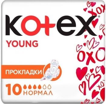 Купить средство женской гигиены Гігієнічні прокладки Kotex Young Normal 10 шт (5029053542881) | Фото 1