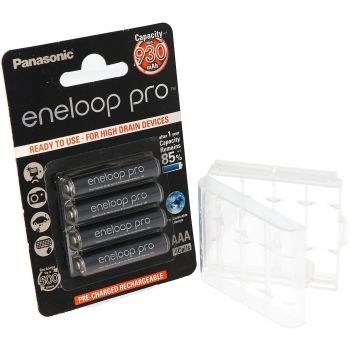 Акумулятор PANASONIC Eneloop AAA Pro 930 4 шт NI-MH з кейсом для зберігання (BK-4HCDEC4CP) | Фото 1