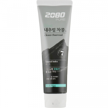 Зубна паста Aekyung 2080 Black Clean Charcoal Toothpaste с древесным углем 120 г (8801046328903) | Фото 1
