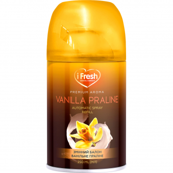Освіжувач повітря iFresh Premium Aroma Vanilla Praline змінний балон 250мл (4820268100139) | Фото 1