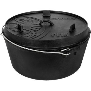 Казанок-жарівня чавунна Petromax Dutch Oven ft18 плоске дно 16,1 л | Фото 1