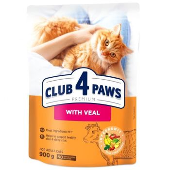 Сухий корм для котів Club 4 Paws Premium з телятиною 900г (B4620801) | Фото 1