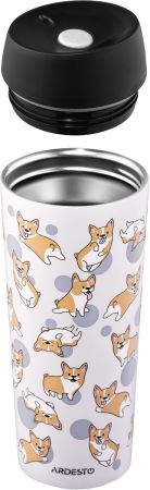 Термочашка ARDESTO Coffee Time Corgi 450мл, сірий, нержавіюча сталь (AR2645CR) | Фото 2