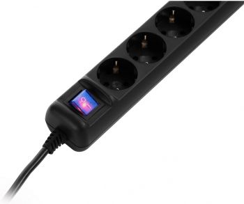 Мережевий фільтр 2Е 5XSchuko, 3G*1.5мм2, 3м, black (2E-U05ESM3BK) | Фото 3