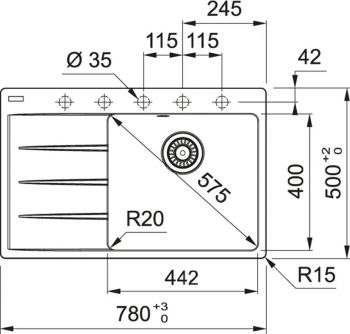 Мийка кухонна FRANKE Centro CNG 611-78 TL, білий (114.0630.465) Купить кухонную мойку Мийка кухонна FRANKE Centro CNG 611-78 TL, білий (114.0630.465) | Фото 3