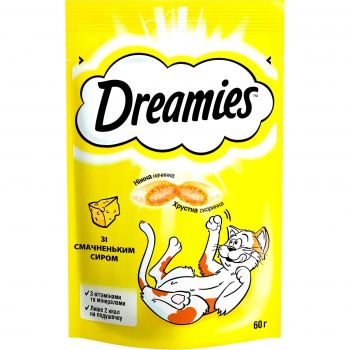 Ласощі для кішок Dreamies із сиром 60 г (4008429037986) | Фото 1