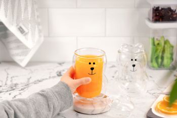 Набір чашок з кришкою з подвійними стінками ARDESTO Animals, 300мл, 2шт, прозорий (AR2630BBR) | Фото 8