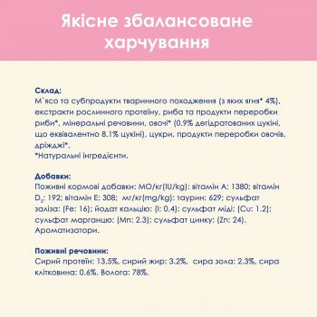 Cat Chow Kitten. З ягням та цукіні в желе, 85 г (7613037025545) | Фото 2