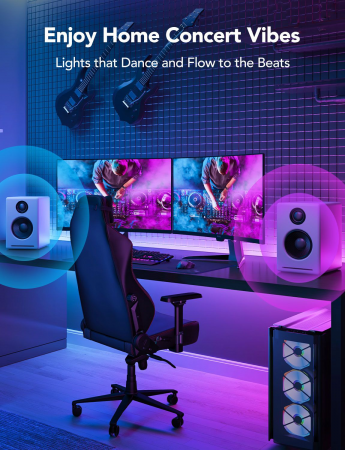 Стрічка світлодіодна розумна Govee H61E1 RGBICW LED Strip Lights, 5м, білий (H61E13D2) | Фото 6