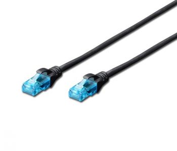 DIGITUS CCA CAT 5e UTP, 1м, AWG 26/7, PVC, черный (DK-1512-010/BL) | Фото 1