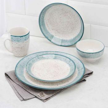 Тарілка десертна Ardesto Siena 19 см біло-блакитна (AR2919SWB) | Фото 2