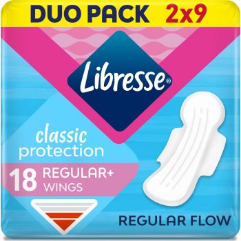 Прокладки гігієнічні LIBRESSE Classic Protection Regular, 18 шт. (7322541233604) | Фото 1