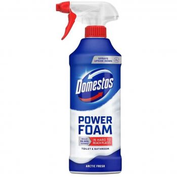 Купить средство для уборки Піна для чищення ванної та унітазу DOMESTOS Power Foam Арктична свіжість 435 мл (8720182796400) | Фото 1