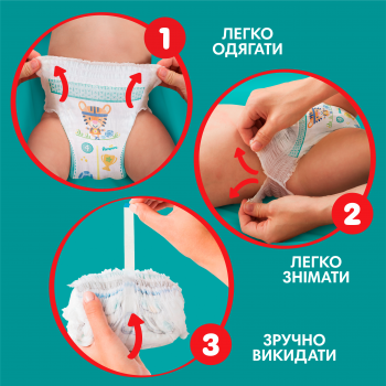 Підгузки-трусики Pampers Pants Giant розмір 6 14-19кг 25шт (8006540069745) | Фото 7