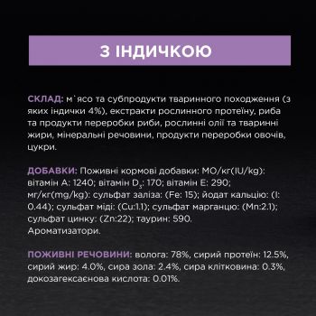 Purina Pro Plan Delicate Nutrisavour. З індичкою. Для котів з чутливим травленням, 85 г (7613287107848) | Фото 3